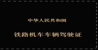 鐵路機(jī)車(chē)車(chē)輛駕駛證火車(chē)司機(jī)駕照樣本