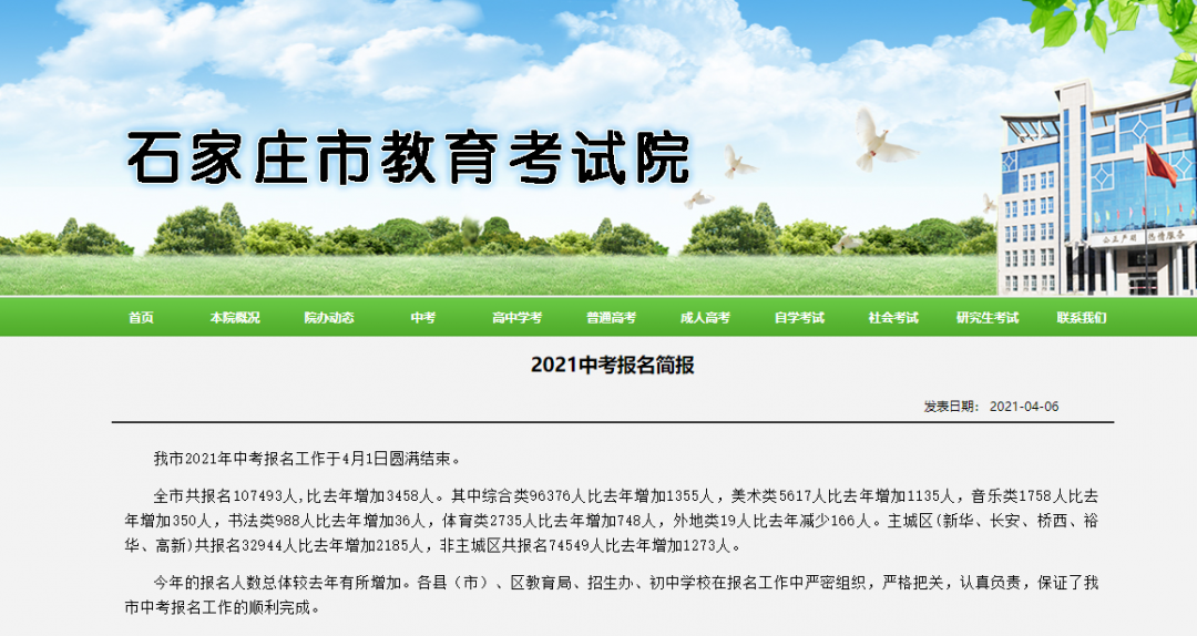 2021年河北中考人數(shù)確定啦！